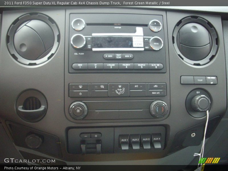 Forest Green Metallic / Steel 2011 Ford F350 Super Duty XL Regular Cab 4x4 Chassis Dump Truck