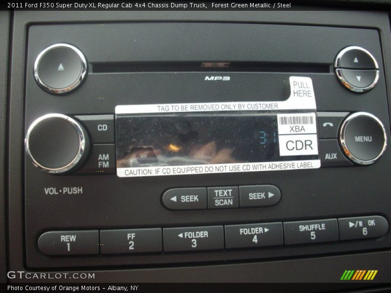 Forest Green Metallic / Steel 2011 Ford F350 Super Duty XL Regular Cab 4x4 Chassis Dump Truck