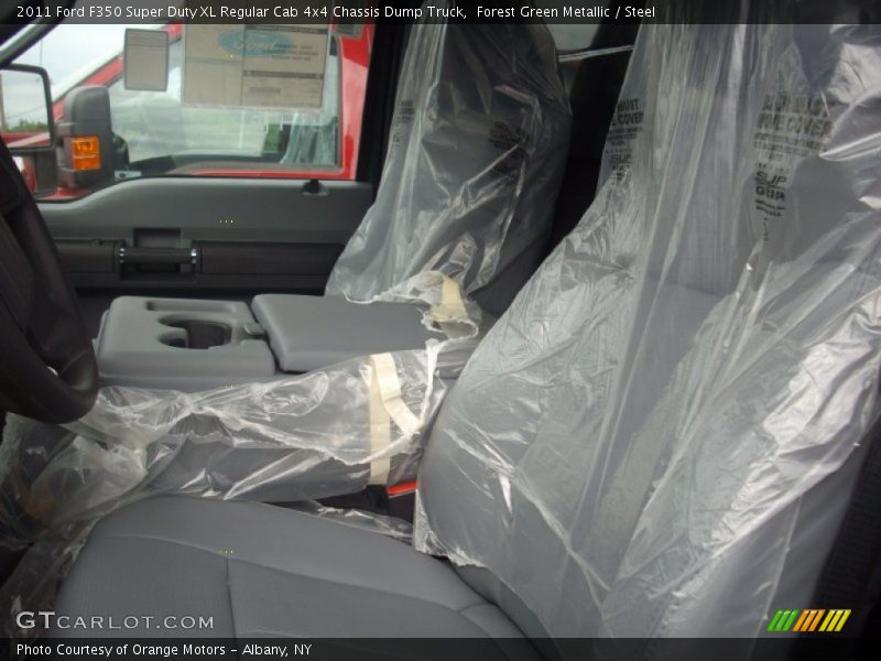 Forest Green Metallic / Steel 2011 Ford F350 Super Duty XL Regular Cab 4x4 Chassis Dump Truck