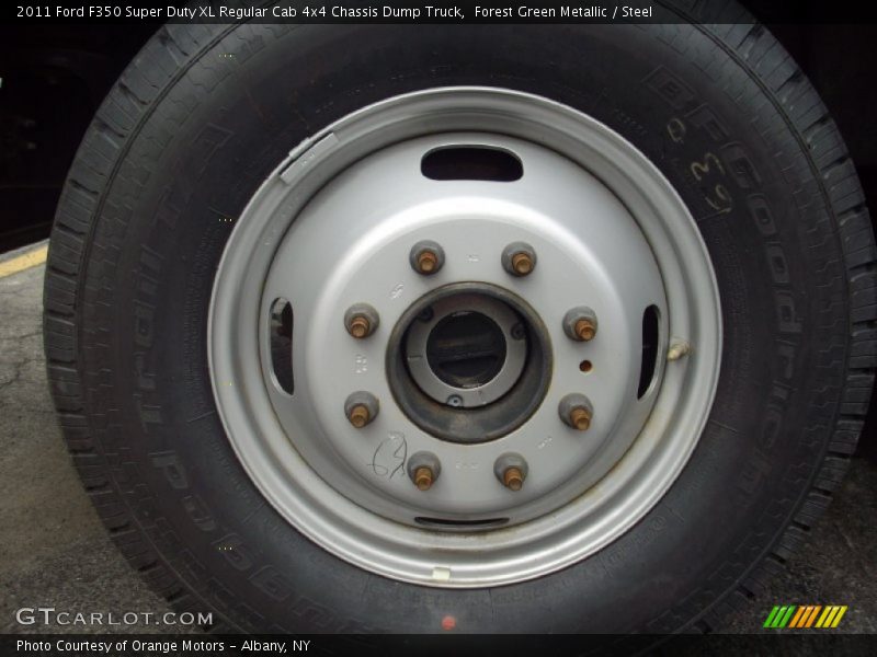 Forest Green Metallic / Steel 2011 Ford F350 Super Duty XL Regular Cab 4x4 Chassis Dump Truck
