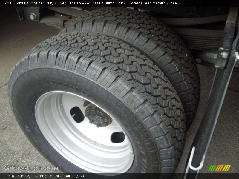 Forest Green Metallic / Steel 2011 Ford F350 Super Duty XL Regular Cab 4x4 Chassis Dump Truck