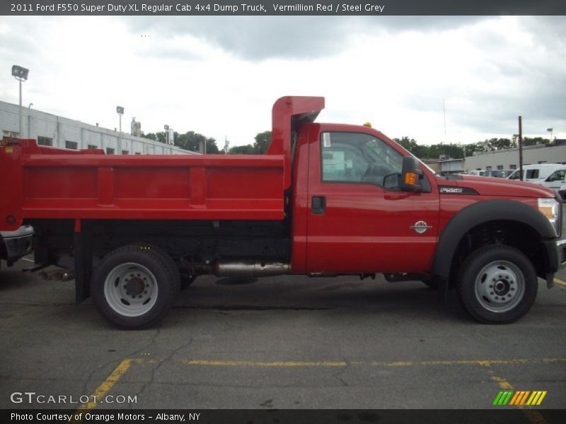 Vermillion Red / Steel Grey 2011 Ford F550 Super Duty XL Regular Cab 4x4 Dump Truck
