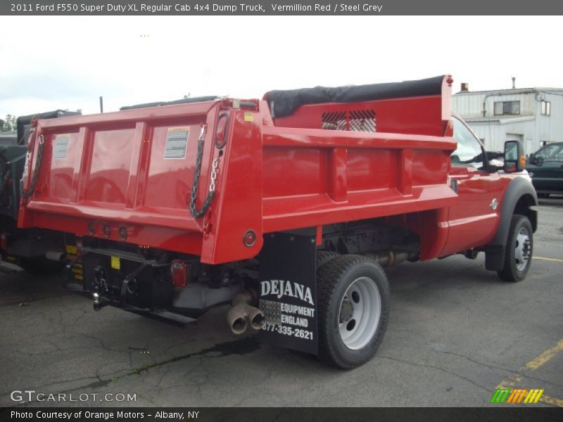 Vermillion Red / Steel Grey 2011 Ford F550 Super Duty XL Regular Cab 4x4 Dump Truck
