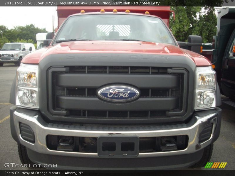 Vermillion Red / Steel Grey 2011 Ford F550 Super Duty XL Regular Cab 4x4 Dump Truck