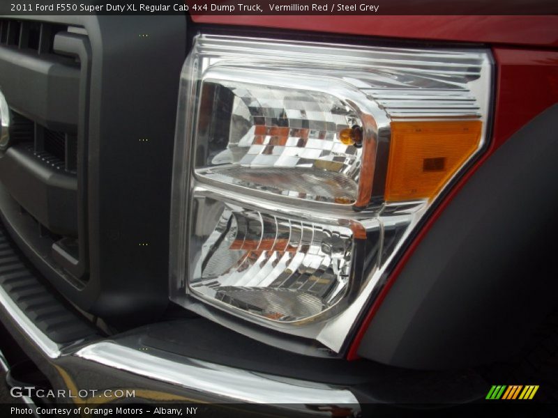 Vermillion Red / Steel Grey 2011 Ford F550 Super Duty XL Regular Cab 4x4 Dump Truck