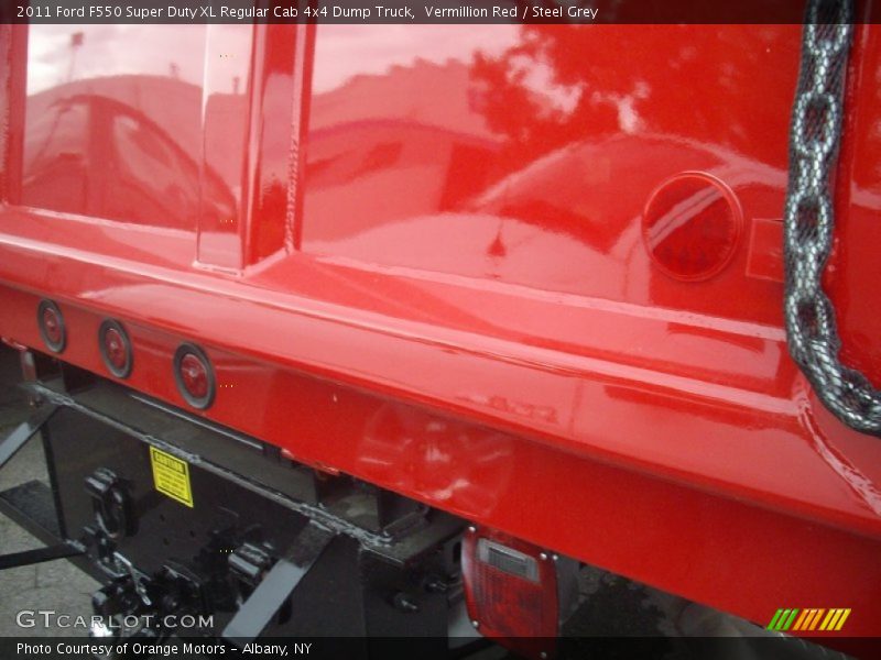 Vermillion Red / Steel Grey 2011 Ford F550 Super Duty XL Regular Cab 4x4 Dump Truck