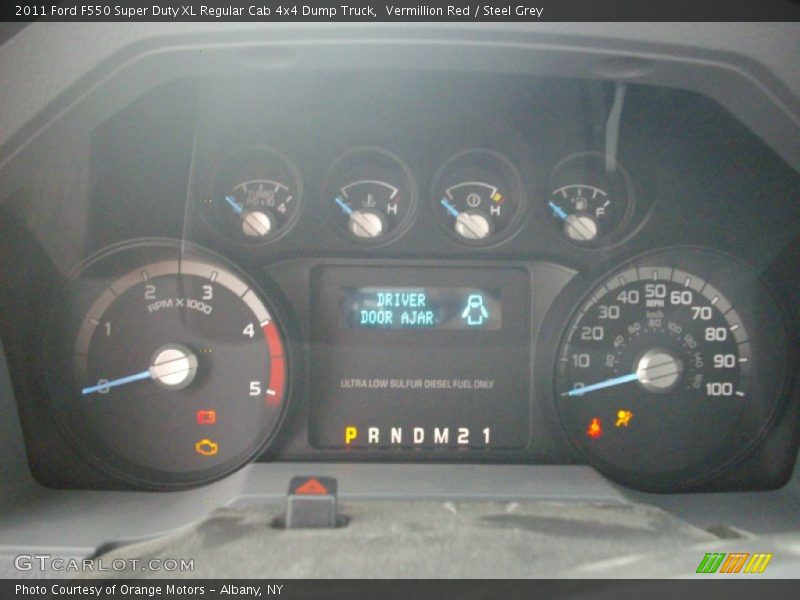 Vermillion Red / Steel Grey 2011 Ford F550 Super Duty XL Regular Cab 4x4 Dump Truck