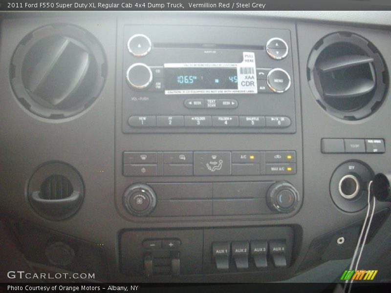 Vermillion Red / Steel Grey 2011 Ford F550 Super Duty XL Regular Cab 4x4 Dump Truck