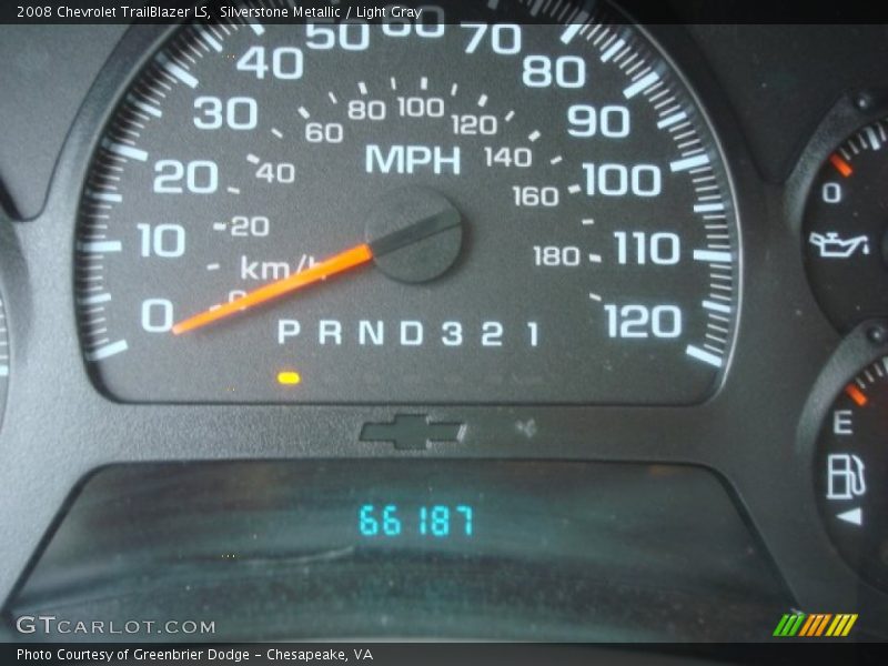 Silverstone Metallic / Light Gray 2008 Chevrolet TrailBlazer LS