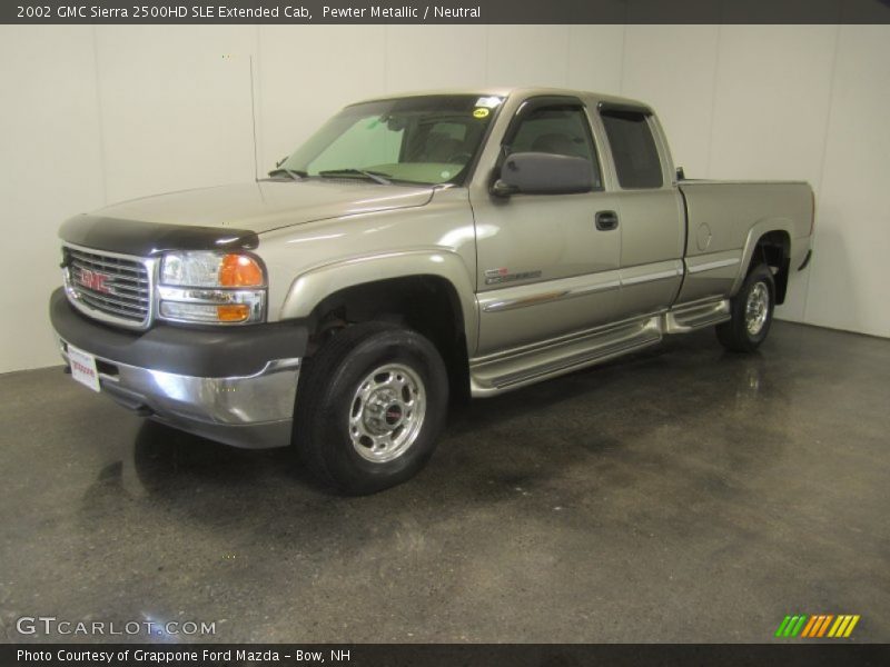 Pewter Metallic / Neutral 2002 GMC Sierra 2500HD SLE Extended Cab