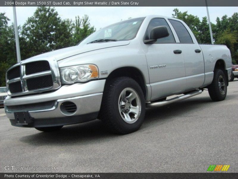 Bright Silver Metallic / Dark Slate Gray 2004 Dodge Ram 1500 ST Quad Cab