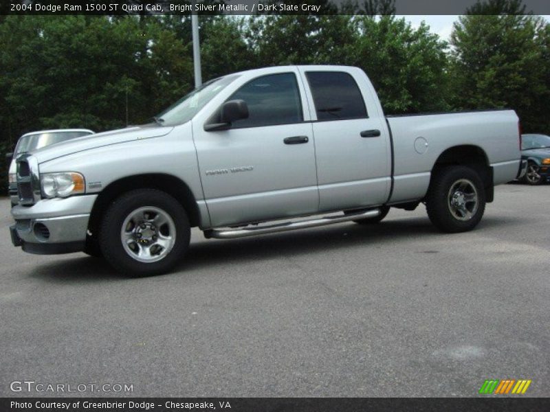 Bright Silver Metallic / Dark Slate Gray 2004 Dodge Ram 1500 ST Quad Cab