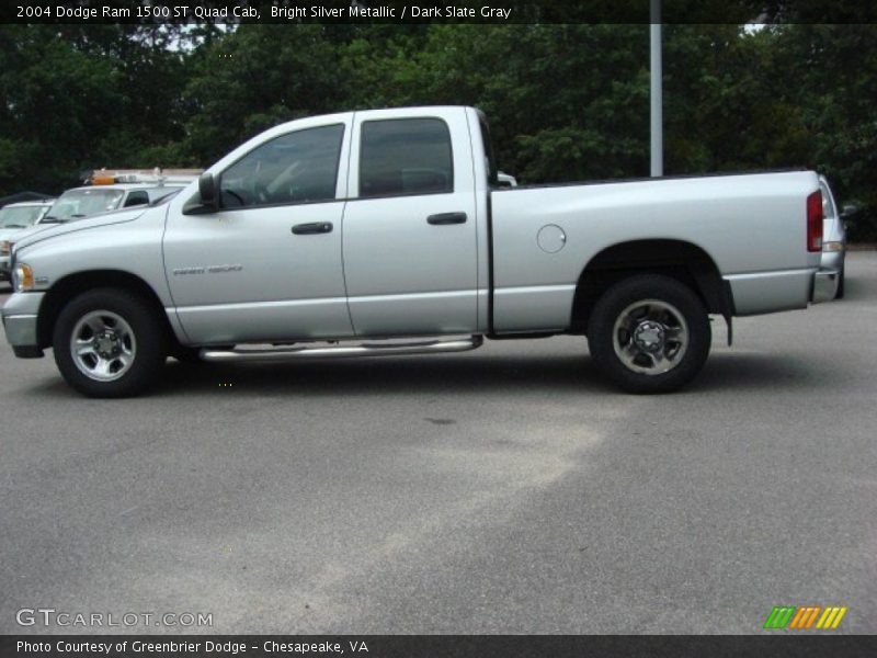 Bright Silver Metallic / Dark Slate Gray 2004 Dodge Ram 1500 ST Quad Cab