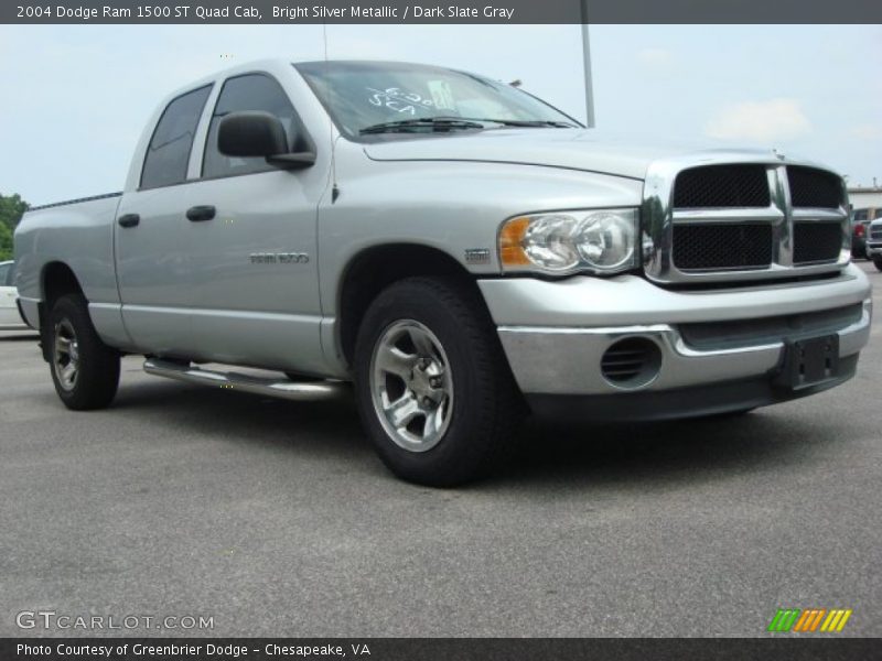 Bright Silver Metallic / Dark Slate Gray 2004 Dodge Ram 1500 ST Quad Cab