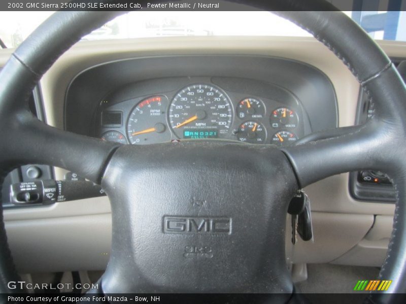 Pewter Metallic / Neutral 2002 GMC Sierra 2500HD SLE Extended Cab