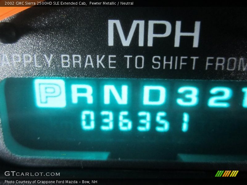 Pewter Metallic / Neutral 2002 GMC Sierra 2500HD SLE Extended Cab