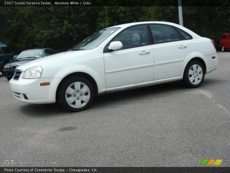 Absolute White / Grey 2007 Suzuki Forenza Sedan