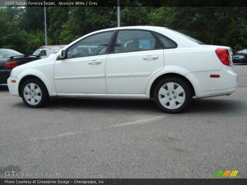Absolute White / Grey 2007 Suzuki Forenza Sedan