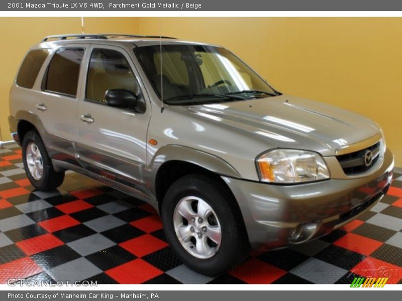 Parchment Gold Metallic / Beige 2001 Mazda Tribute LX V6 4WD