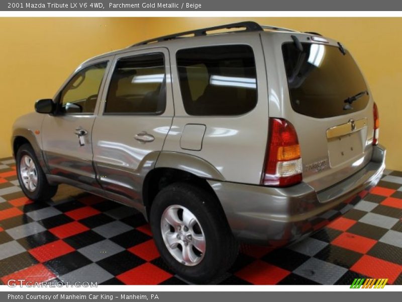Parchment Gold Metallic / Beige 2001 Mazda Tribute LX V6 4WD