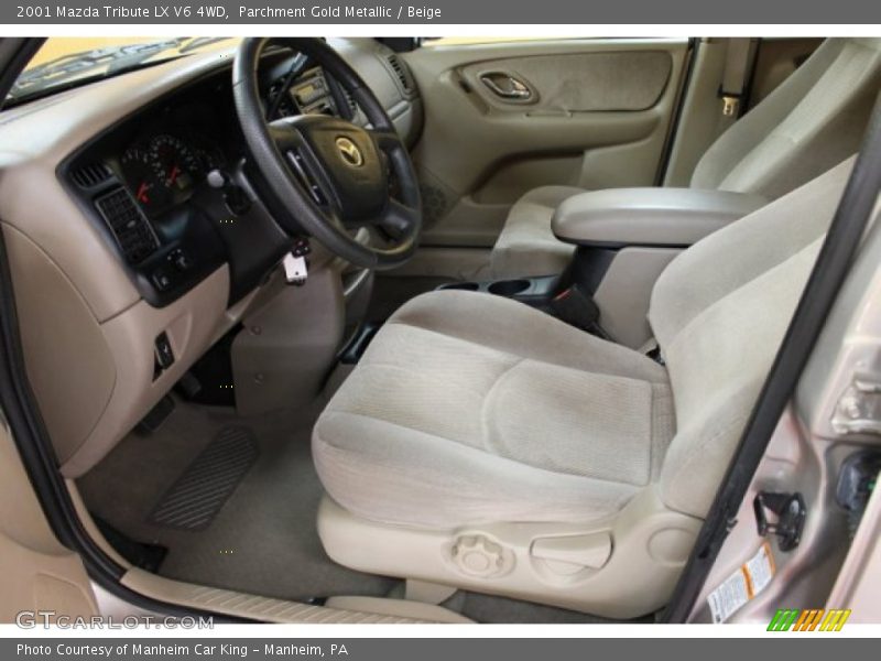 Parchment Gold Metallic / Beige 2001 Mazda Tribute LX V6 4WD