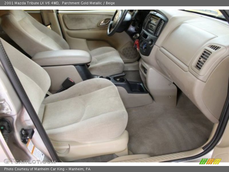 Parchment Gold Metallic / Beige 2001 Mazda Tribute LX V6 4WD