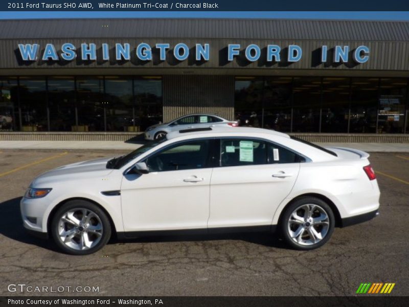 White Platinum Tri-Coat / Charcoal Black 2011 Ford Taurus SHO AWD