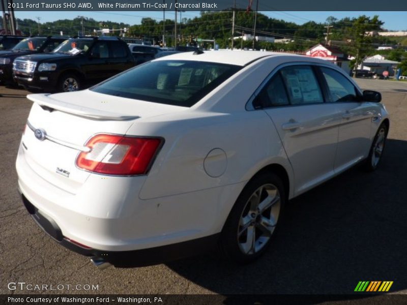 White Platinum Tri-Coat / Charcoal Black 2011 Ford Taurus SHO AWD