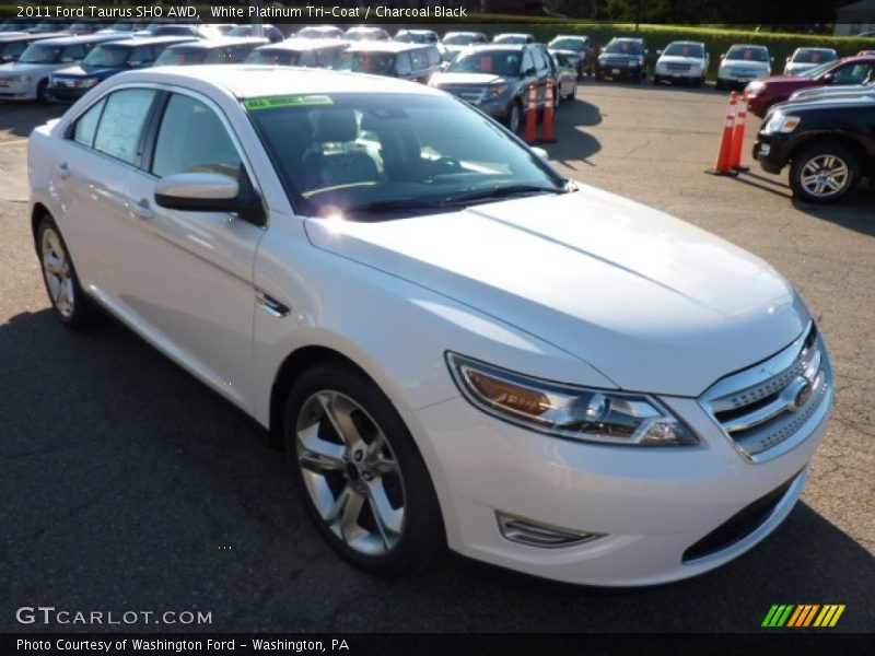 White Platinum Tri-Coat / Charcoal Black 2011 Ford Taurus SHO AWD