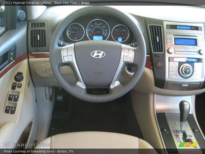 Black Noir Pearl / Beige 2011 Hyundai Veracruz Limited