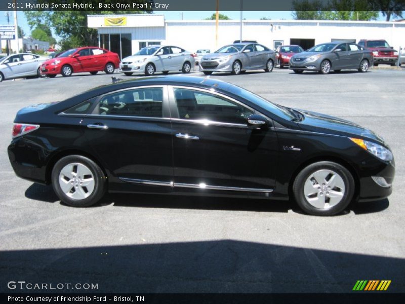 Black Onyx Pearl / Gray 2011 Hyundai Sonata Hybrid