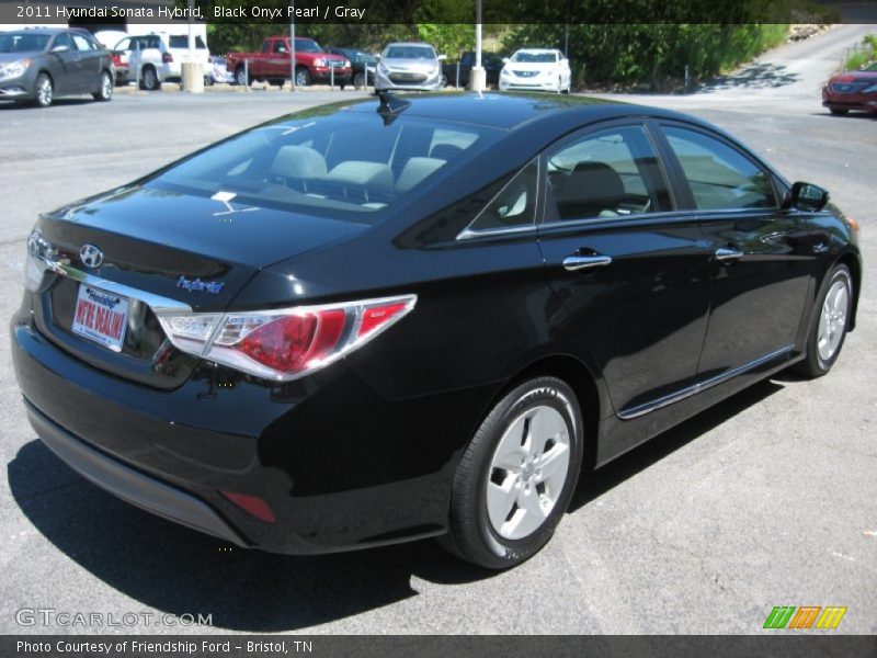 Black Onyx Pearl / Gray 2011 Hyundai Sonata Hybrid