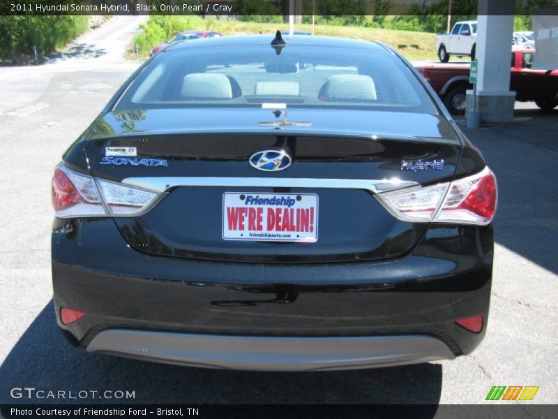 Black Onyx Pearl / Gray 2011 Hyundai Sonata Hybrid