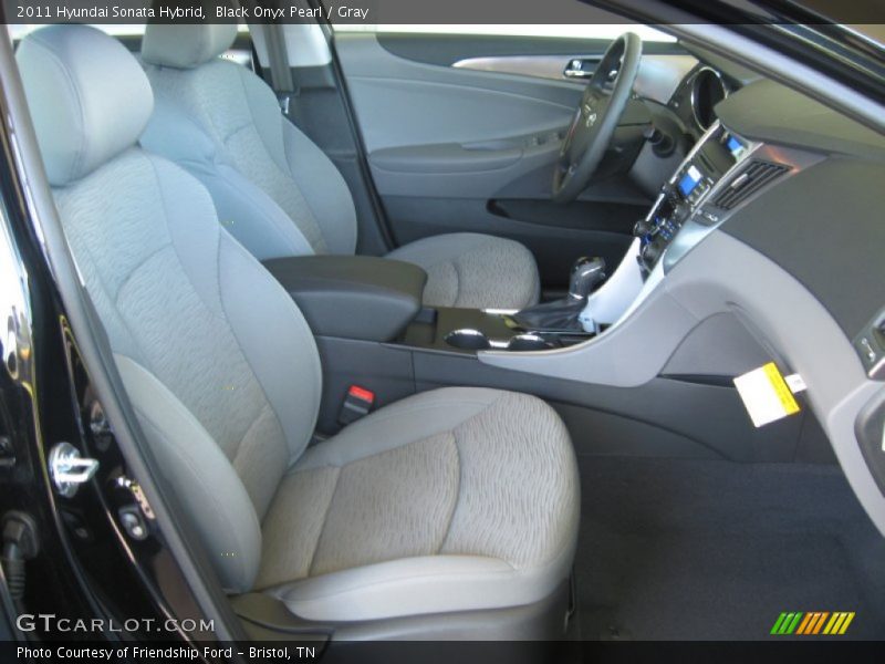 Black Onyx Pearl / Gray 2011 Hyundai Sonata Hybrid