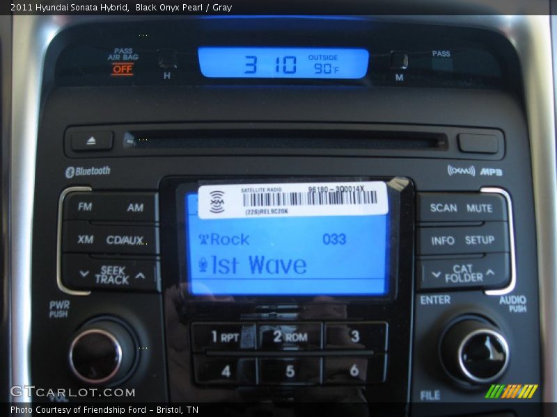 Black Onyx Pearl / Gray 2011 Hyundai Sonata Hybrid
