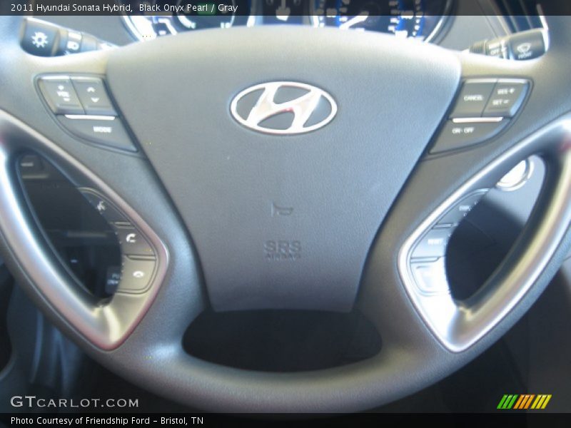 Black Onyx Pearl / Gray 2011 Hyundai Sonata Hybrid