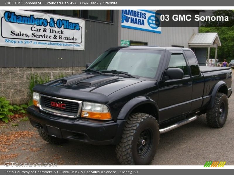 Onyx Black / Graphite 2003 GMC Sonoma SLS Extended Cab 4x4