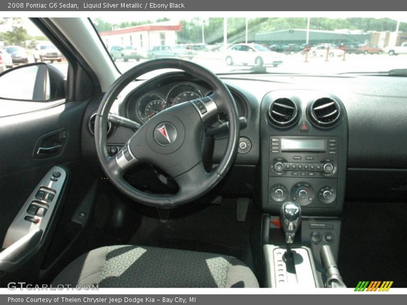 Liquid Silver Metallic / Ebony Black 2008 Pontiac G6 Sedan