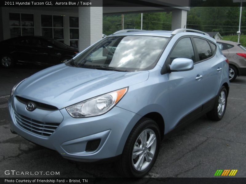 Aurora Blue / Taupe 2011 Hyundai Tucson GLS