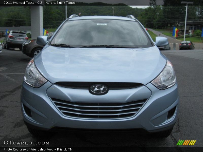 Aurora Blue / Taupe 2011 Hyundai Tucson GLS