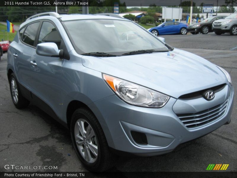 Aurora Blue / Taupe 2011 Hyundai Tucson GLS