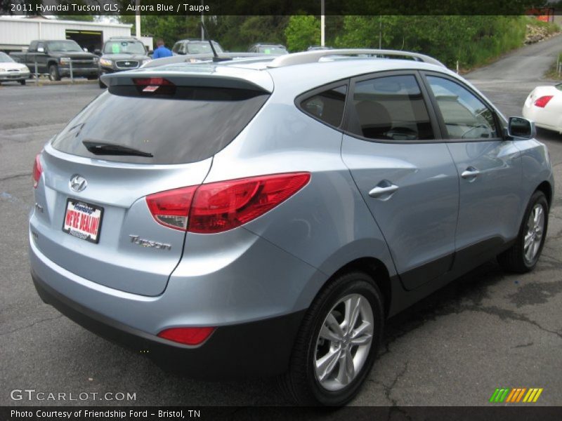 Aurora Blue / Taupe 2011 Hyundai Tucson GLS