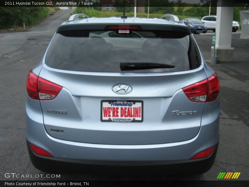Aurora Blue / Taupe 2011 Hyundai Tucson GLS