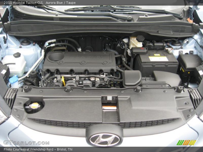 Aurora Blue / Taupe 2011 Hyundai Tucson GLS