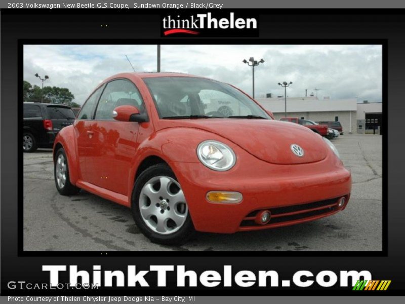 Sundown Orange / Black/Grey 2003 Volkswagen New Beetle GLS Coupe
