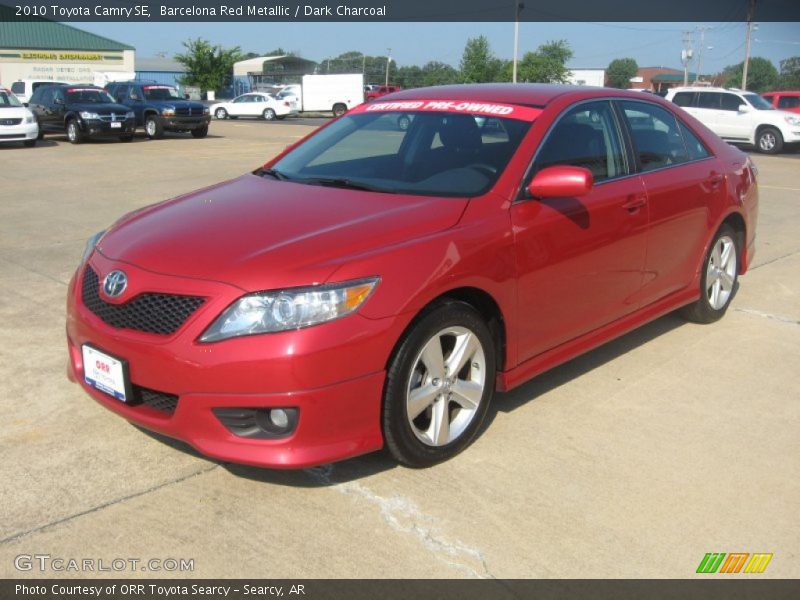 Barcelona Red Metallic / Dark Charcoal 2010 Toyota Camry SE