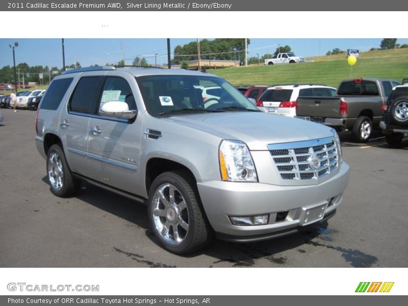 Silver Lining Metallic / Ebony/Ebony 2011 Cadillac Escalade Premium AWD