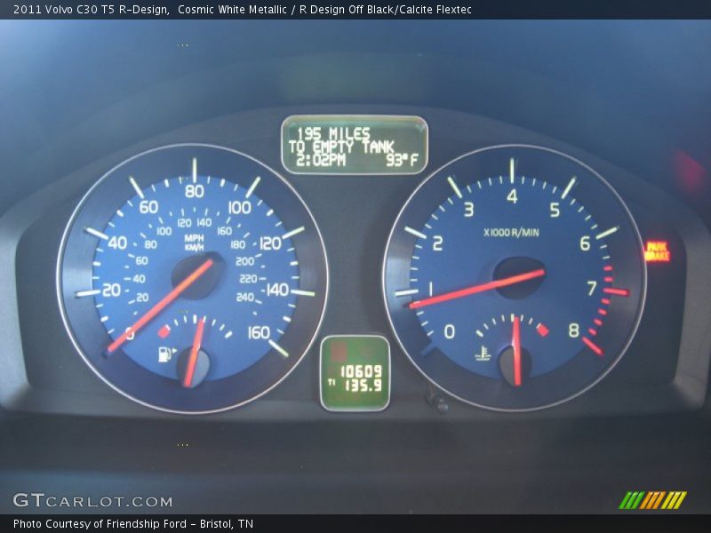 Cosmic White Metallic / R Design Off Black/Calcite Flextec 2011 Volvo C30 T5 R-Design