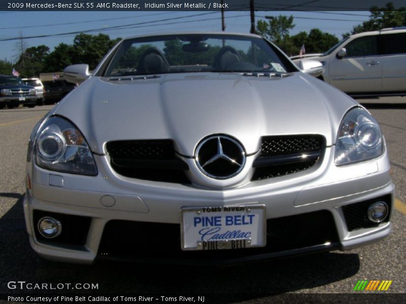 Iridium Silver Metallic / Black 2009 Mercedes-Benz SLK 55 AMG Roadster