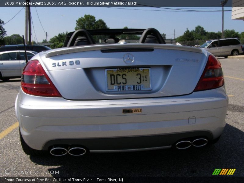 Iridium Silver Metallic / Black 2009 Mercedes-Benz SLK 55 AMG Roadster